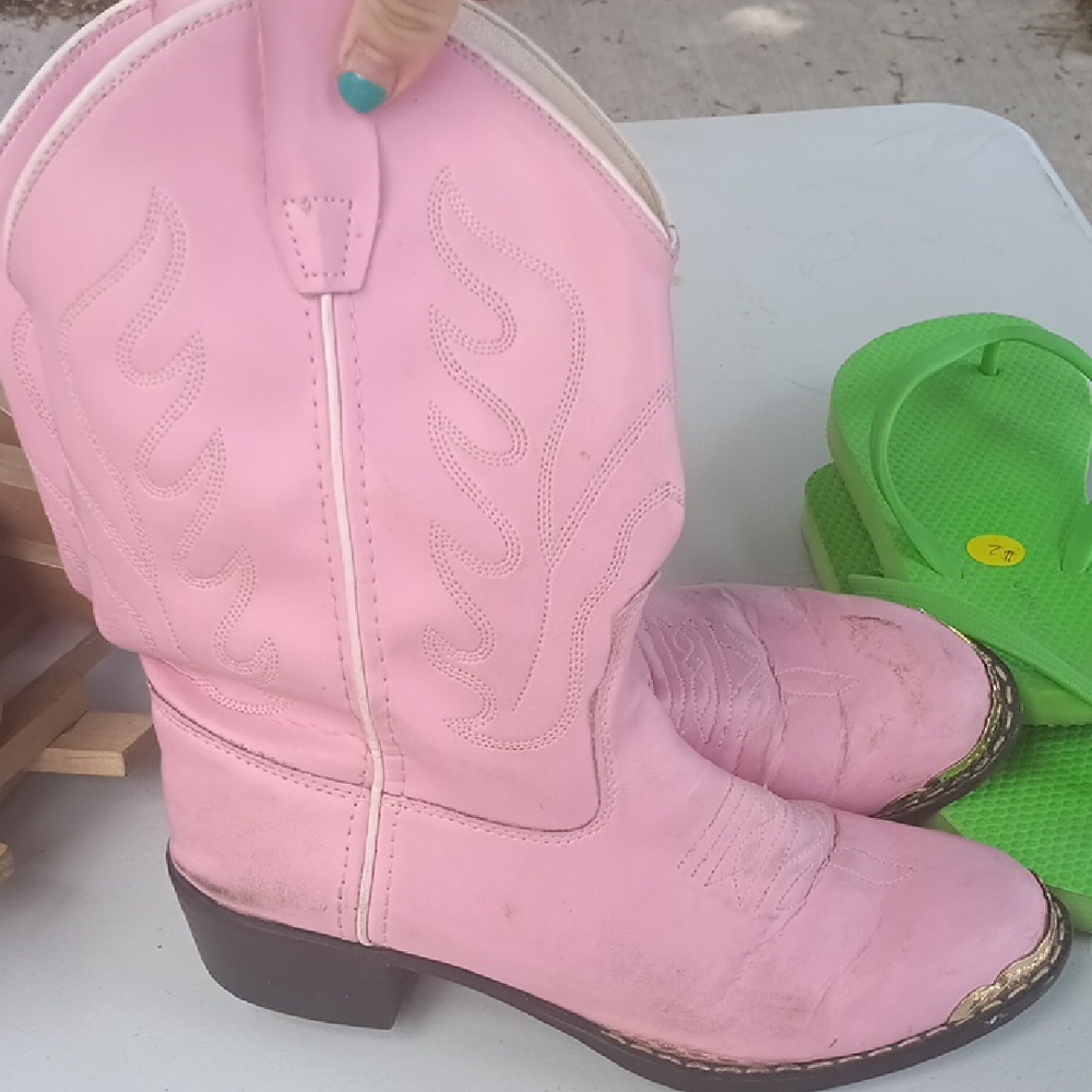 Pink Kids Cowboy Boots